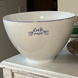 Bernardaud Cafe Paris Blue Salad Bowl ~ France Discontinued No flaws